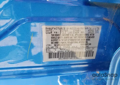 2022 Nissan Sentra Sr from USA, damaged, VIN 3N1AB8DVXNY238215